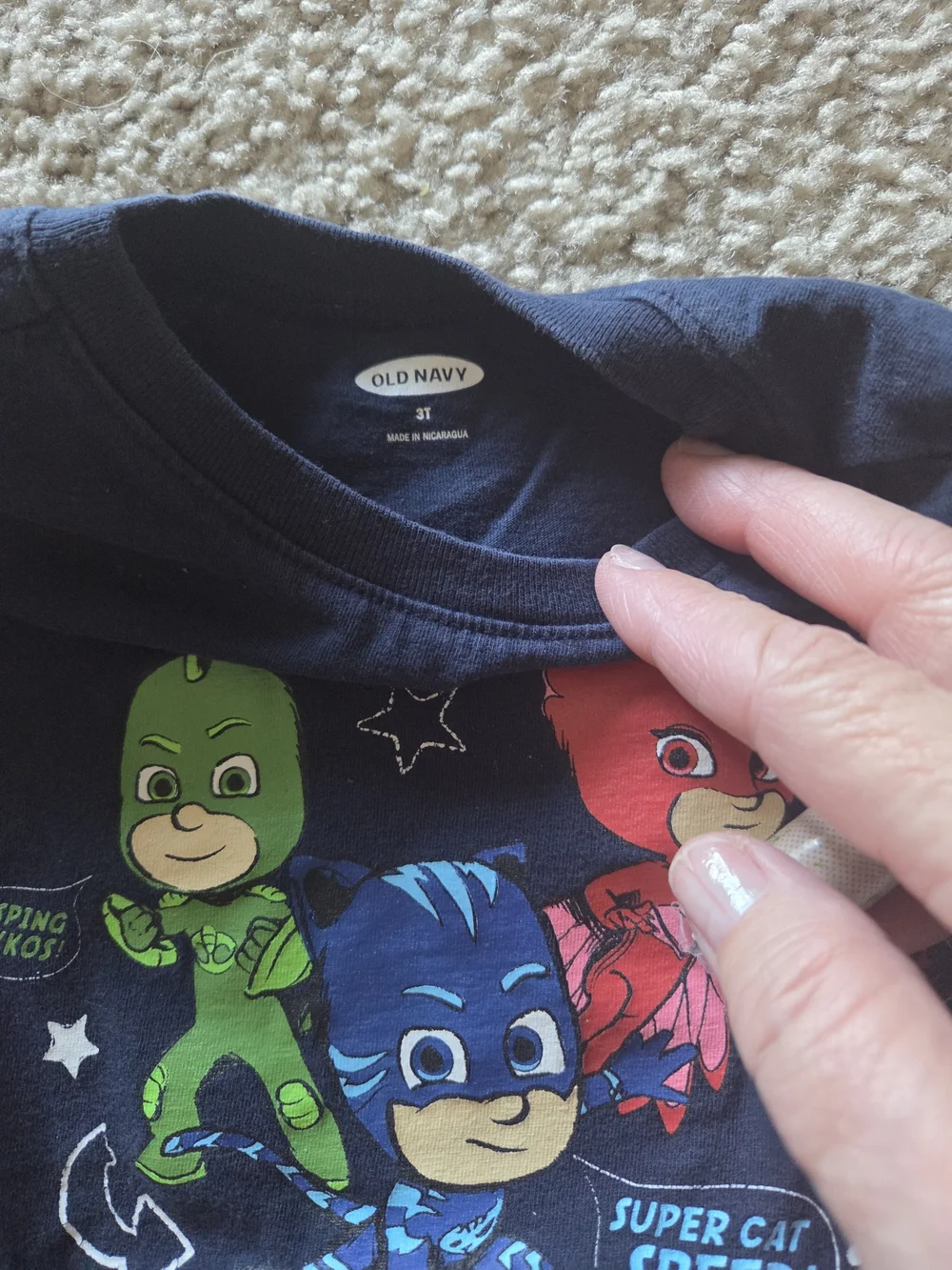 OLD NAVY Toddler Boys Blue 'Night Shift' Graphic T-Shirt Size 3T